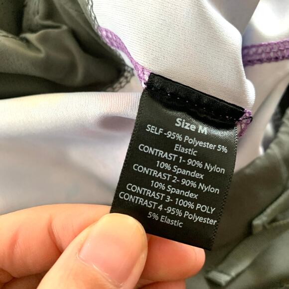 3/$15 NEW Dota 2 Logo Printed Shorts with Zippered Pocket in Gray/Purple - Picture 8 of 9